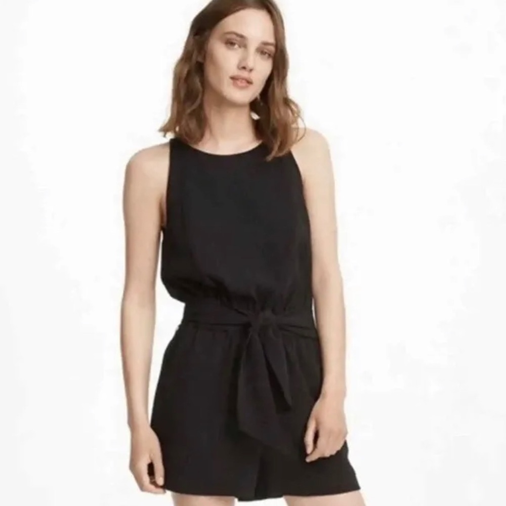 Club Monaco Black Sleeveless Jumpsuit Romper